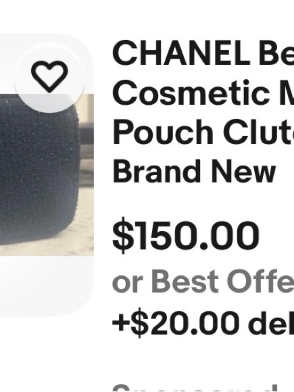 CHANEL Ltd. Navy and Gold Beauté Cosmetic/Jewelry/clutch bag Gift Boxed Extras!